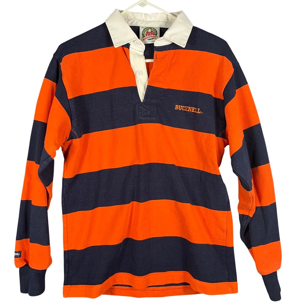 Vintage Barbarian Rugby Shirt Mens Small Striped Bucknell University Canada